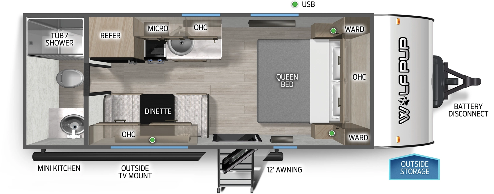 Cherokee Black Label 16FQBLW Floorplan